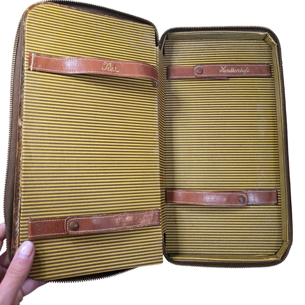 Vintage Mens Travel Toiletry Vanity Grooming Case Bag - Picture 3 of 10